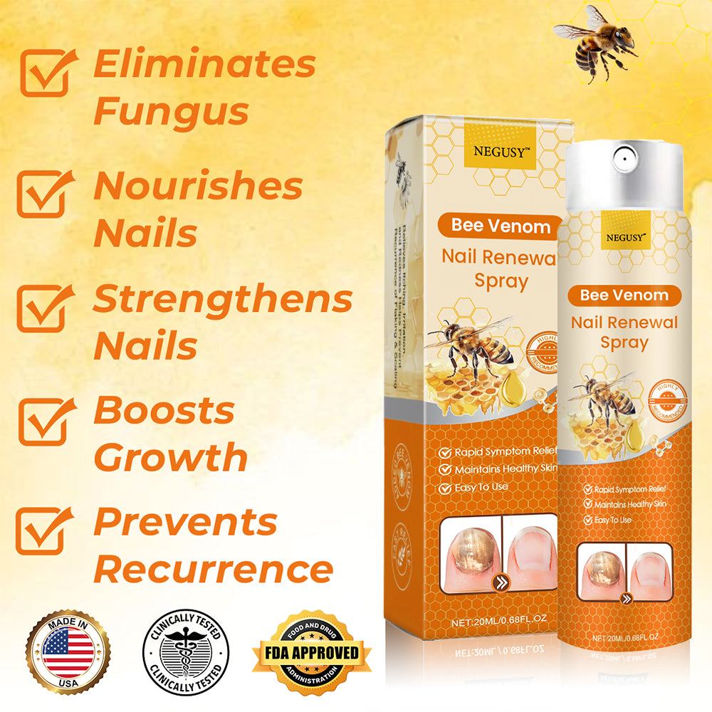Negusy™ Bee Venom Nail Renewal Spray – Natural Strength & Repair for Healthy Nails 🐝💅