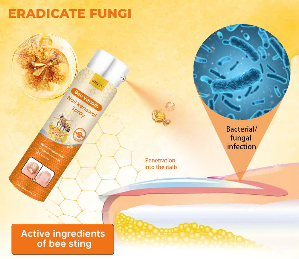 Negusy™ Bee Venom Nail Renewal Spray – Natural Strength & Repair for Healthy Nails 🐝💅